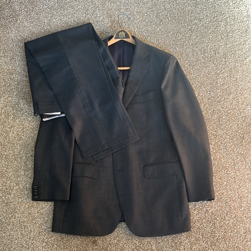 Suitsupply Charcoal VBC Pure Wool S130 Sienna Single Breasted Size 40R
